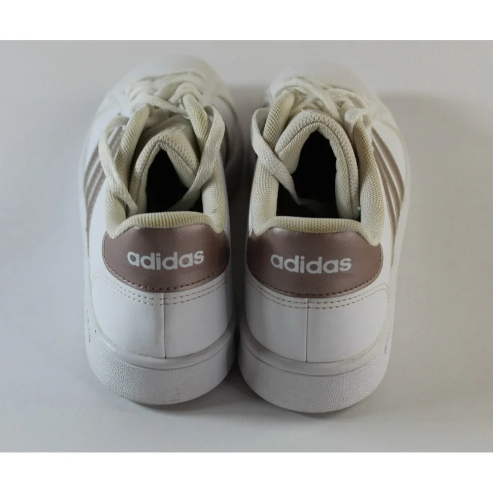 Adidas Women's Size‎ 5 Tennis Grand Court 2.0 Rose Gold Pink White Sneaker
